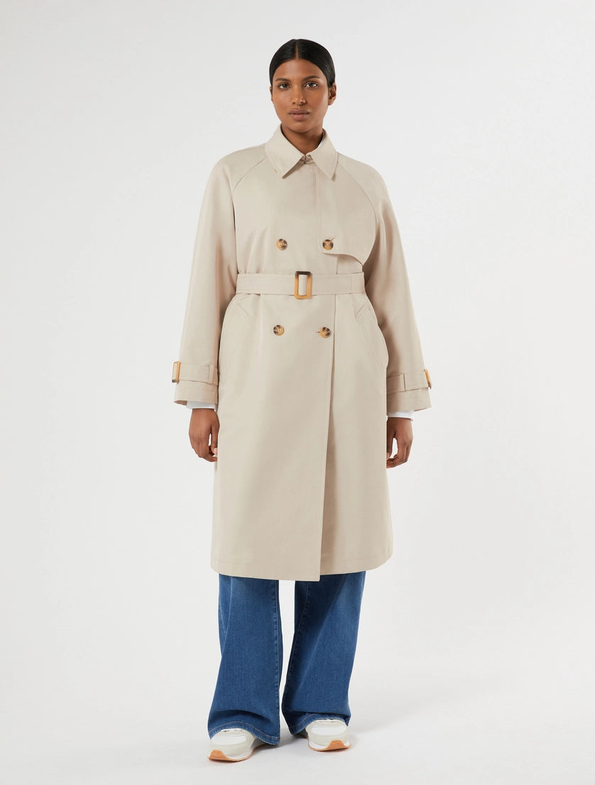 Marina Rinaldi Water-repellent twill trench coat