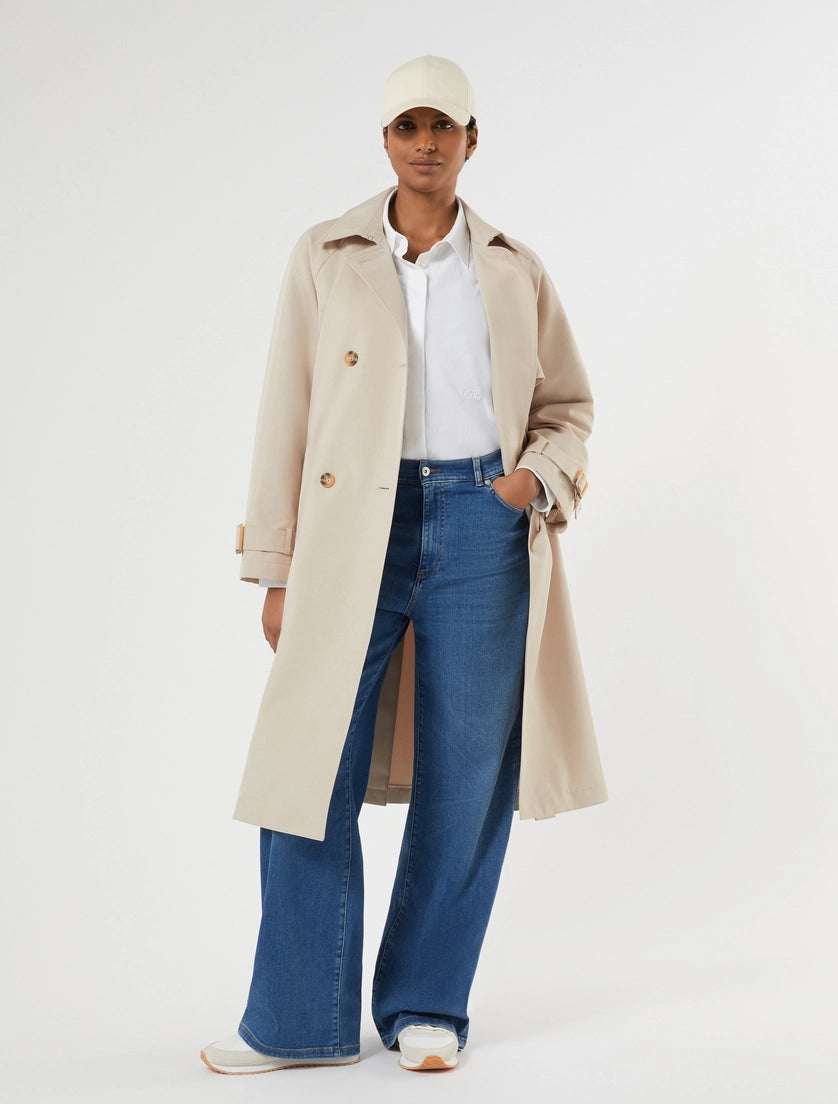 Marina Rinaldi Water-repellent twill trench coat