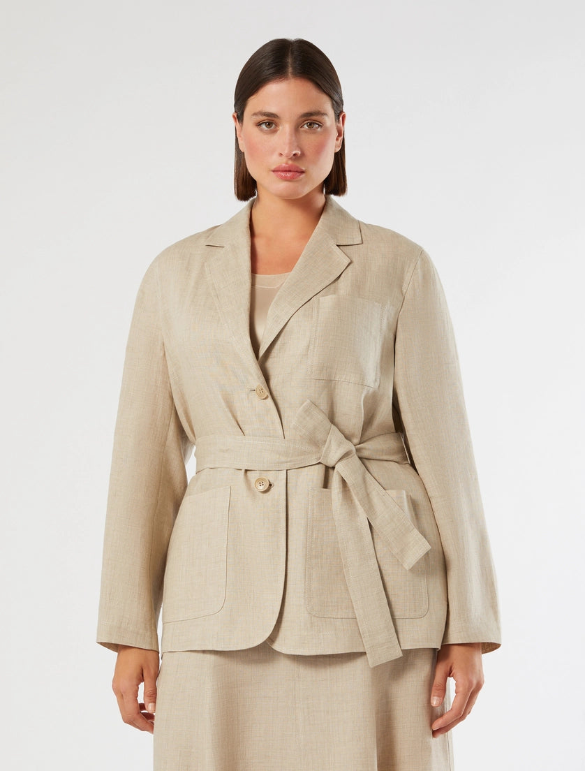 Marina Rinaldi Open jacket in washed linen