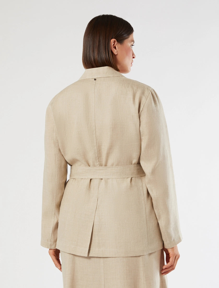 Marina Rinaldi Open jacket in washed linen