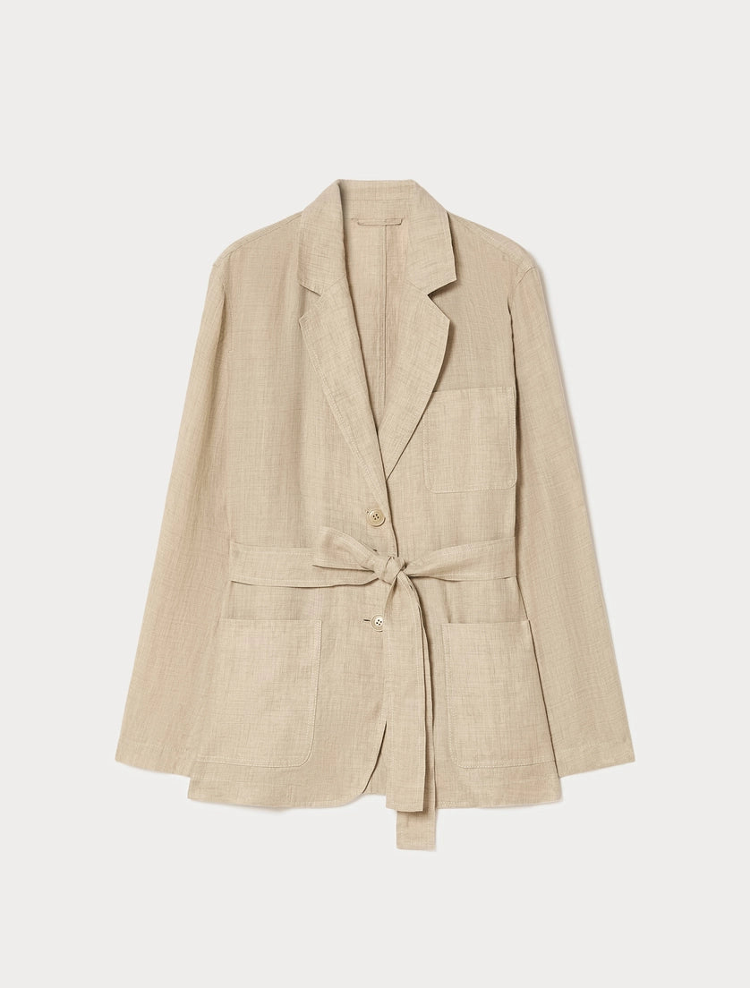 Marina Rinaldi Open jacket in washed linen