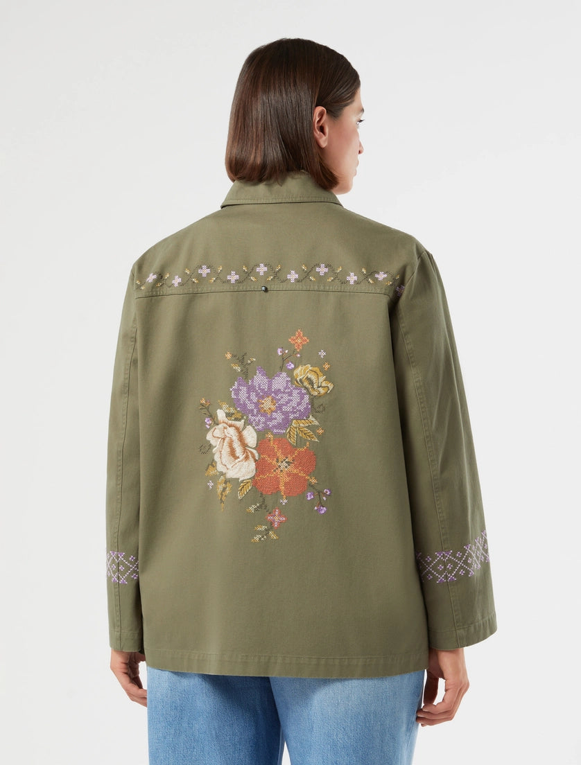 Marina Rinaldi Embroidered gabardine jacket
