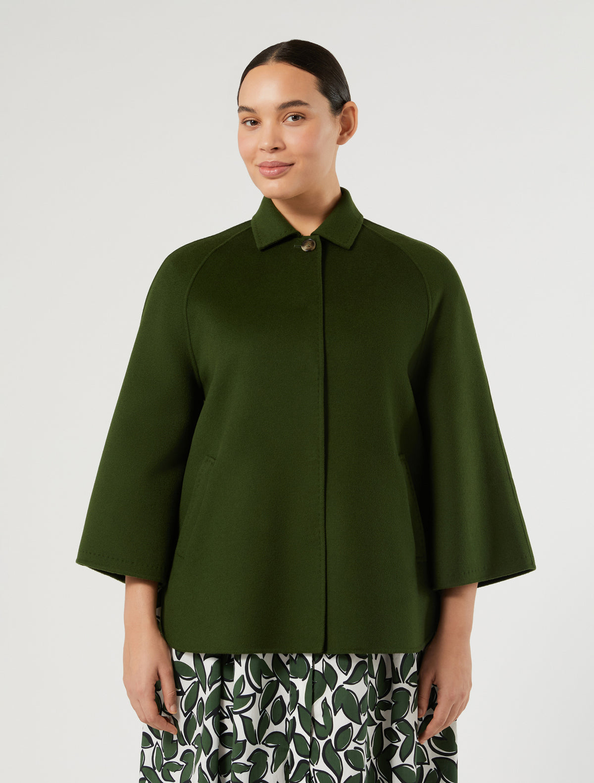 Marina Rinaldi Double-Faced Wool and Cashmere Coat