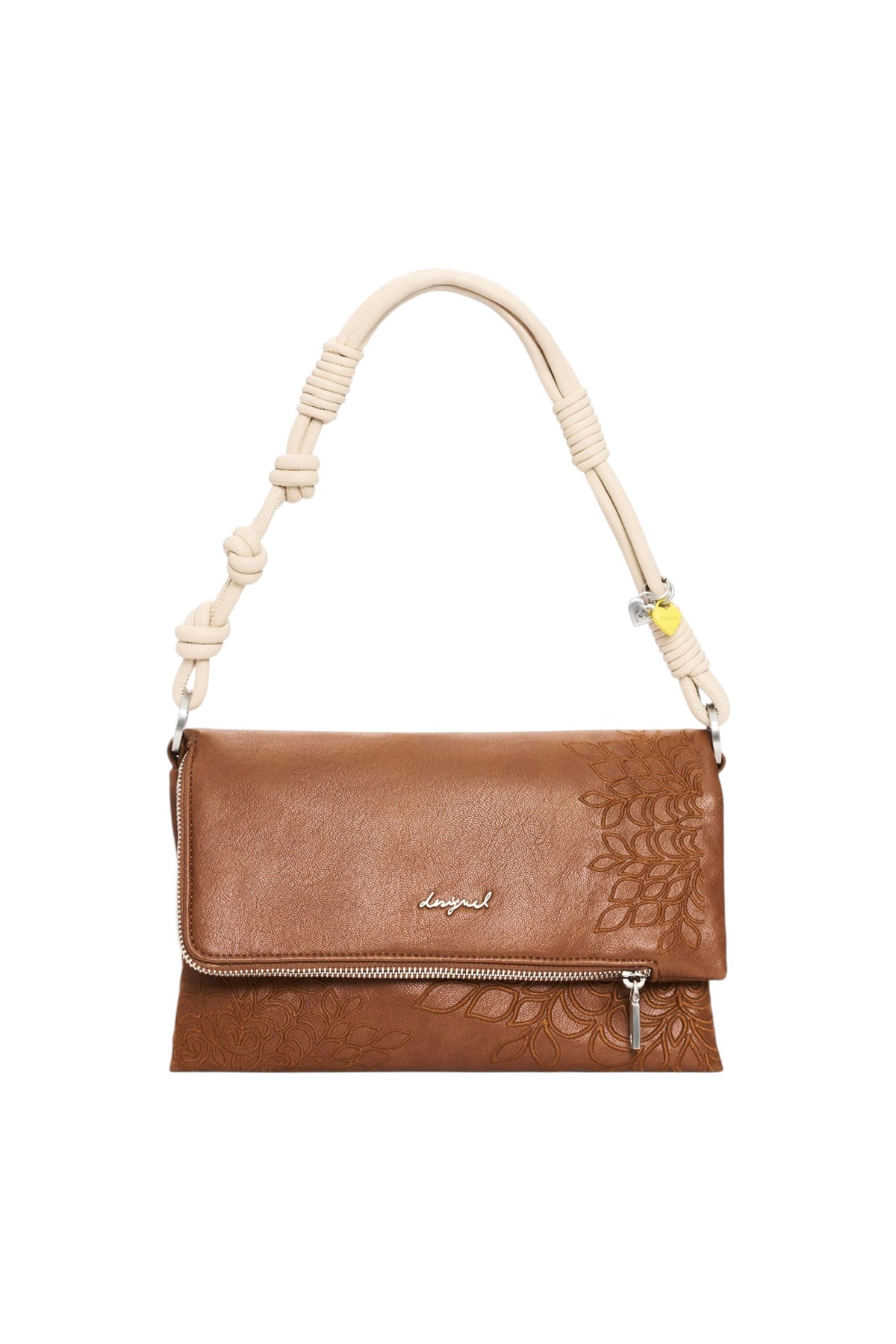 Desigual Medium bag with flap leather-effect