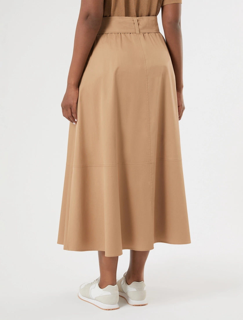 Marina Rinaldi Stretch cotton gabardine skirt