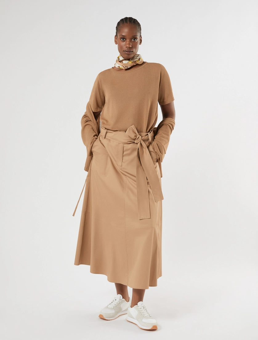 Marina Rinaldi Stretch cotton gabardine skirt