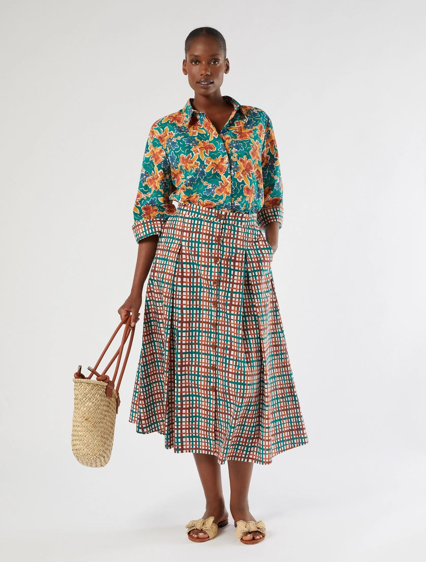 Marina Rinaldi Poplin print shirt