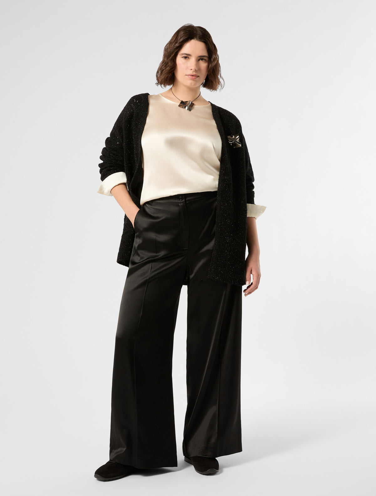 Marina Rinaldi Silk Satin Blouse