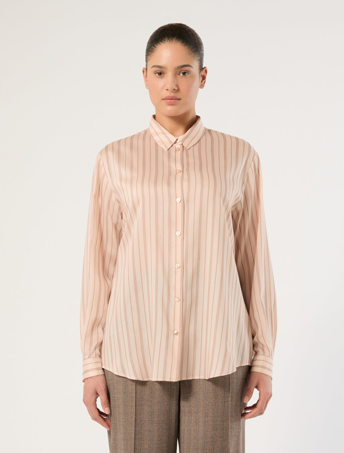 Marina Rinaldi Yarn-Dyed Poplin Shirt