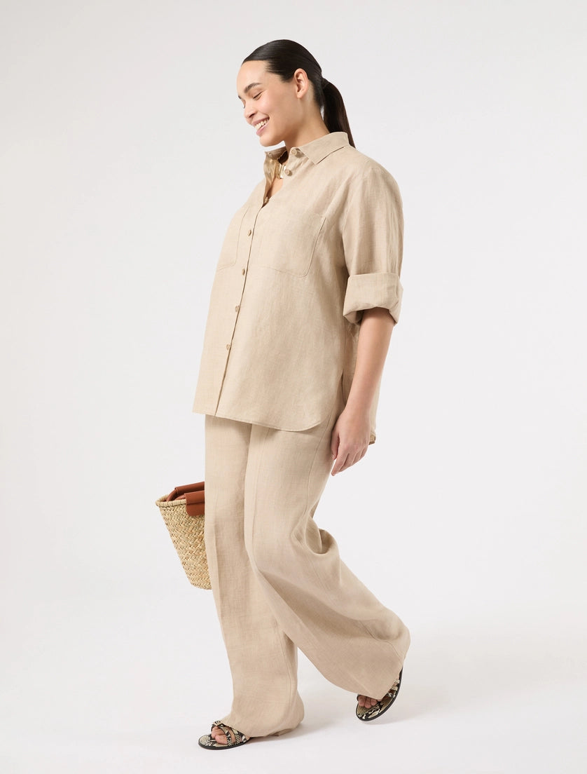 Marina Rinaldi Linen canvas trousers