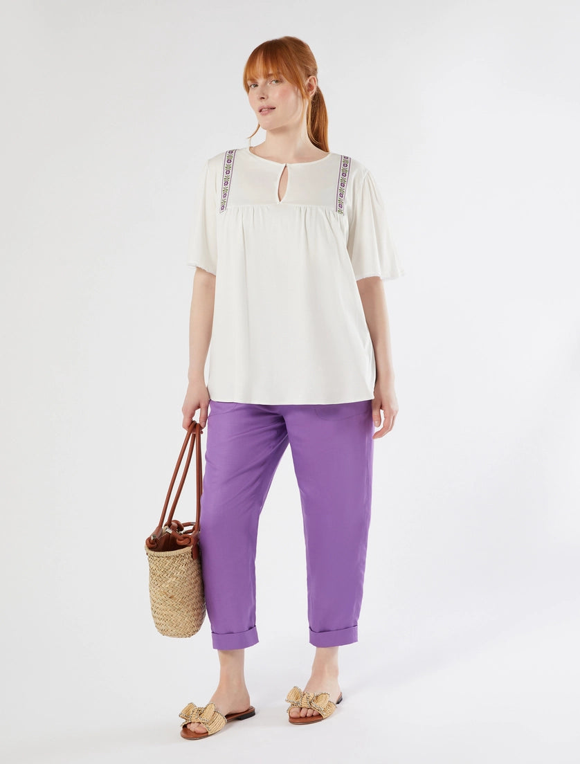 Marina Rinaldi Linen twill joggers