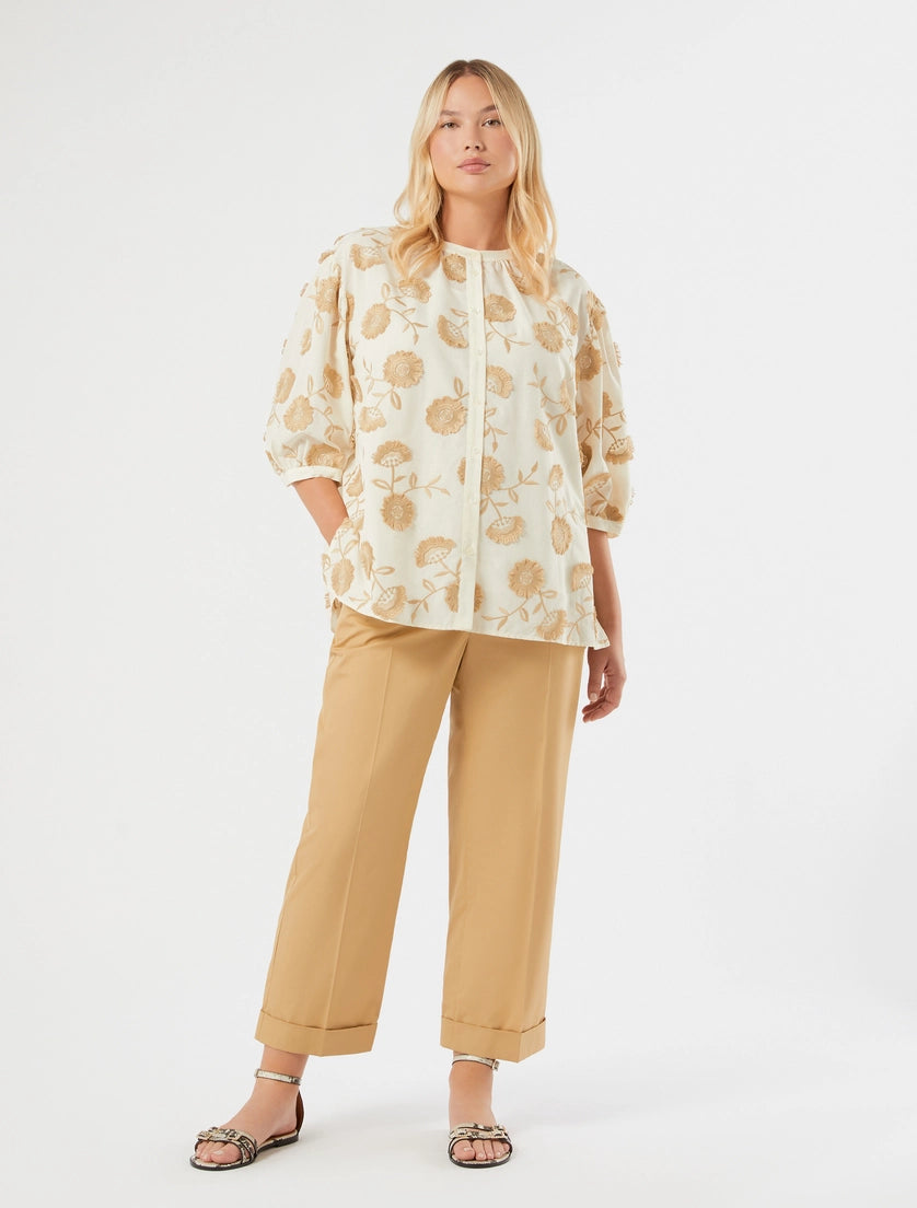 Marina Rinaldi Cotton poplin trousers