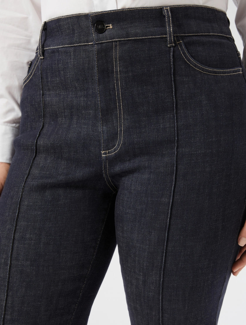 Marina Rinaldi Flared stretch cotton trousers