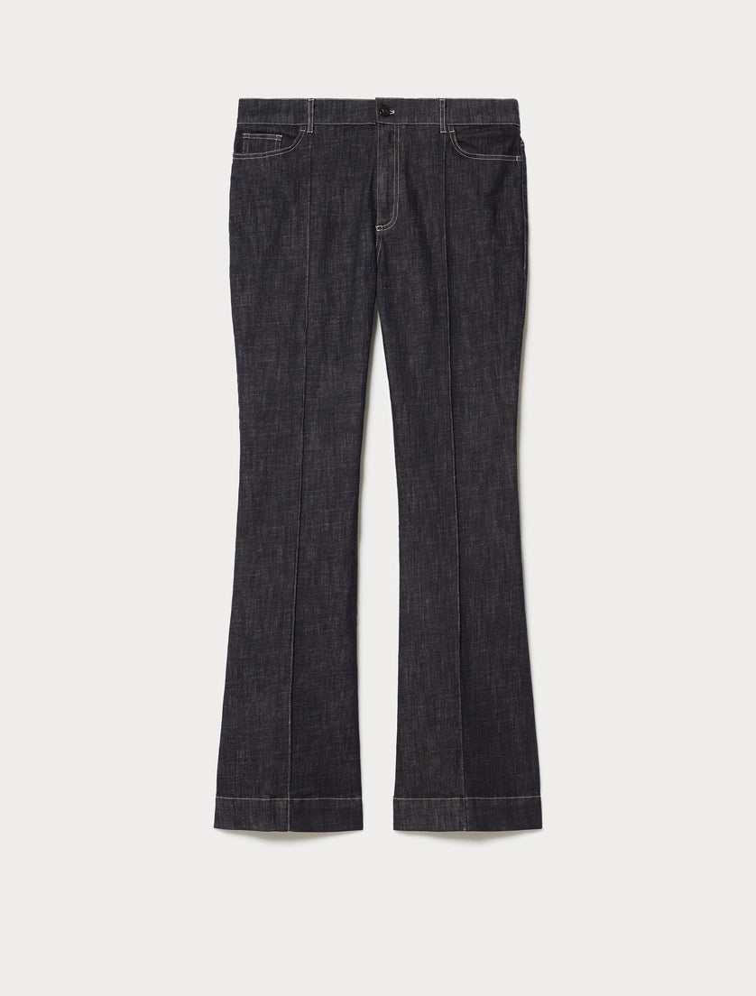 Marina Rinaldi Flared stretch cotton trousers