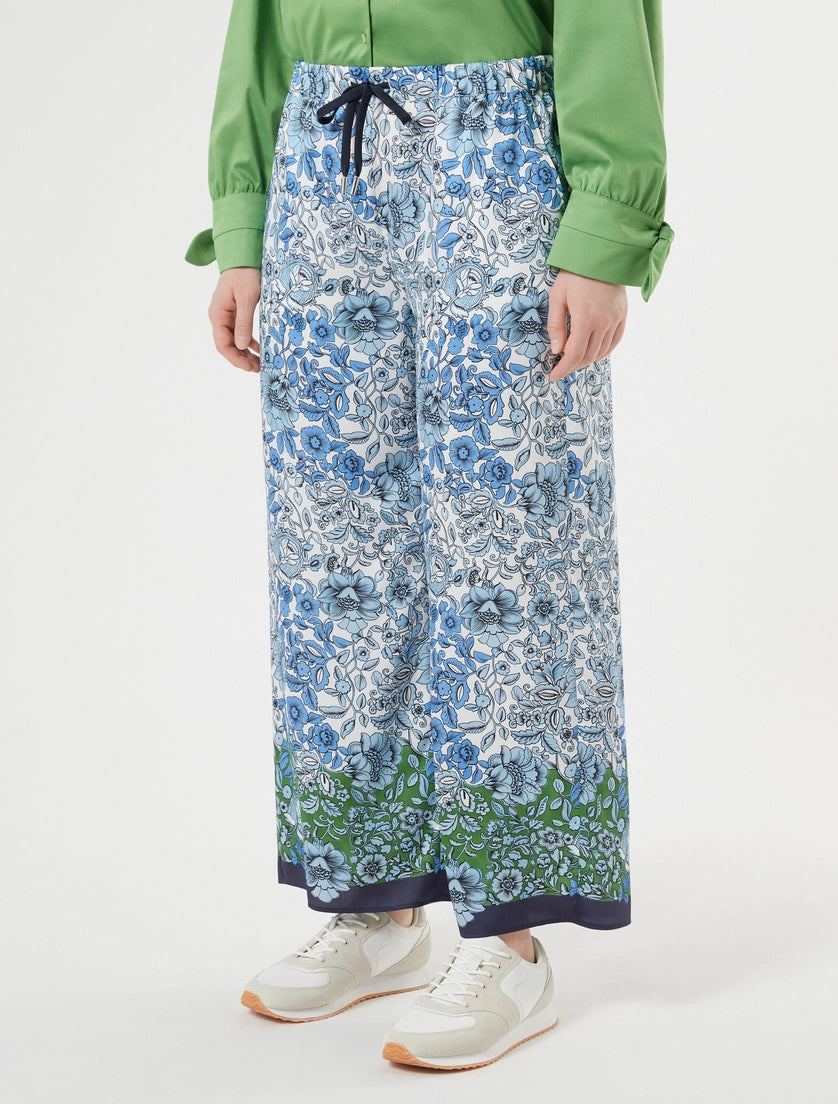 Marina Rinaldi Printed twill trousers