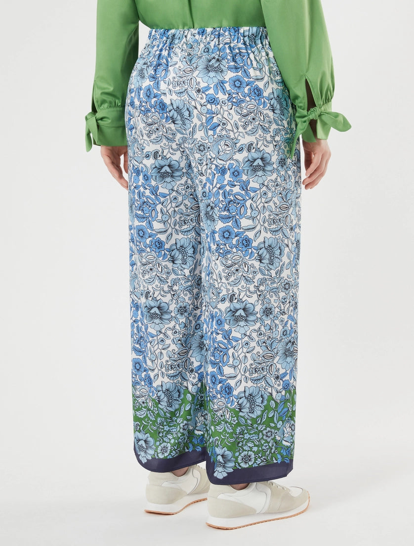 Marina Rinaldi Printed twill trousers