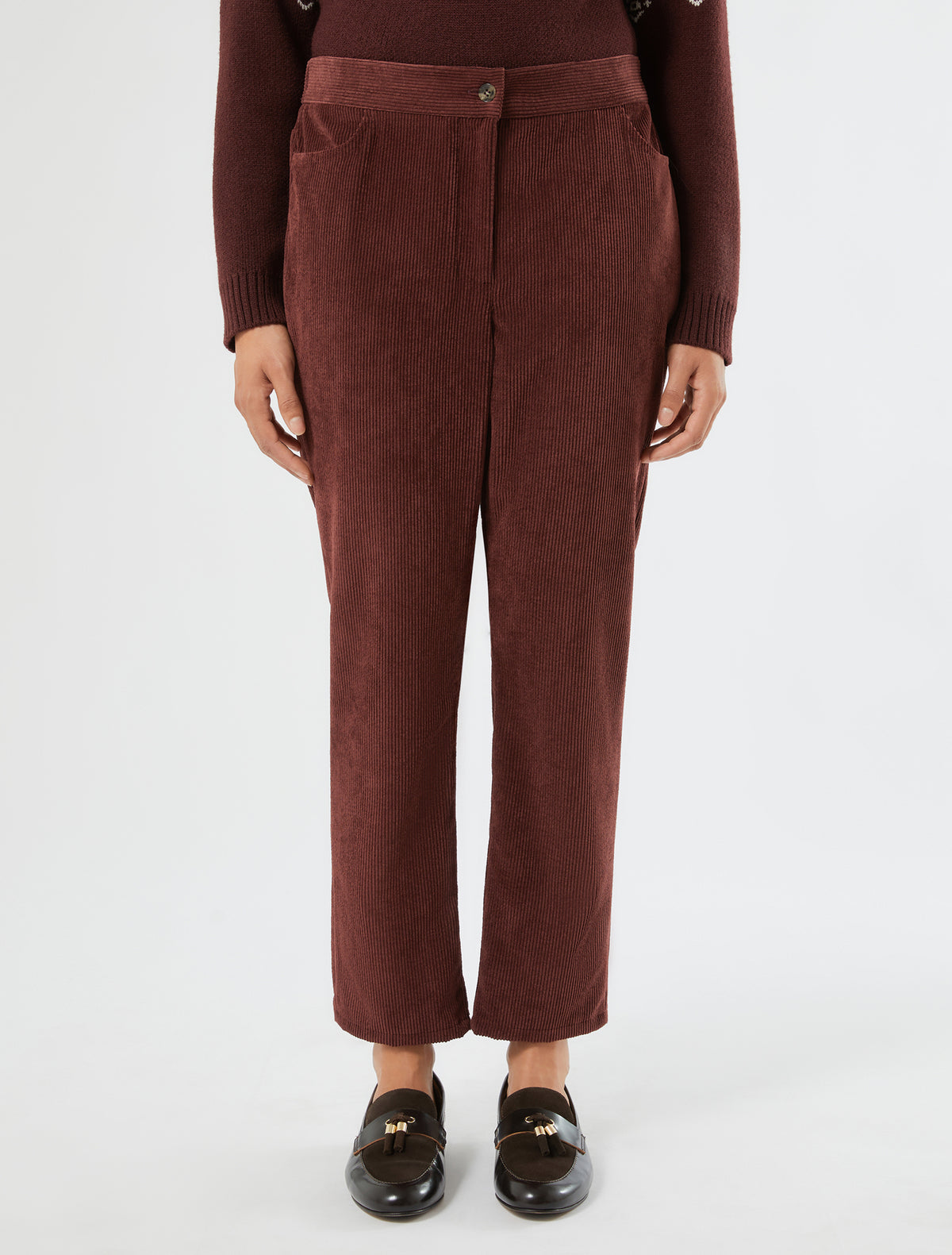 Marina Rinaldi Skinny Velvet Trousers