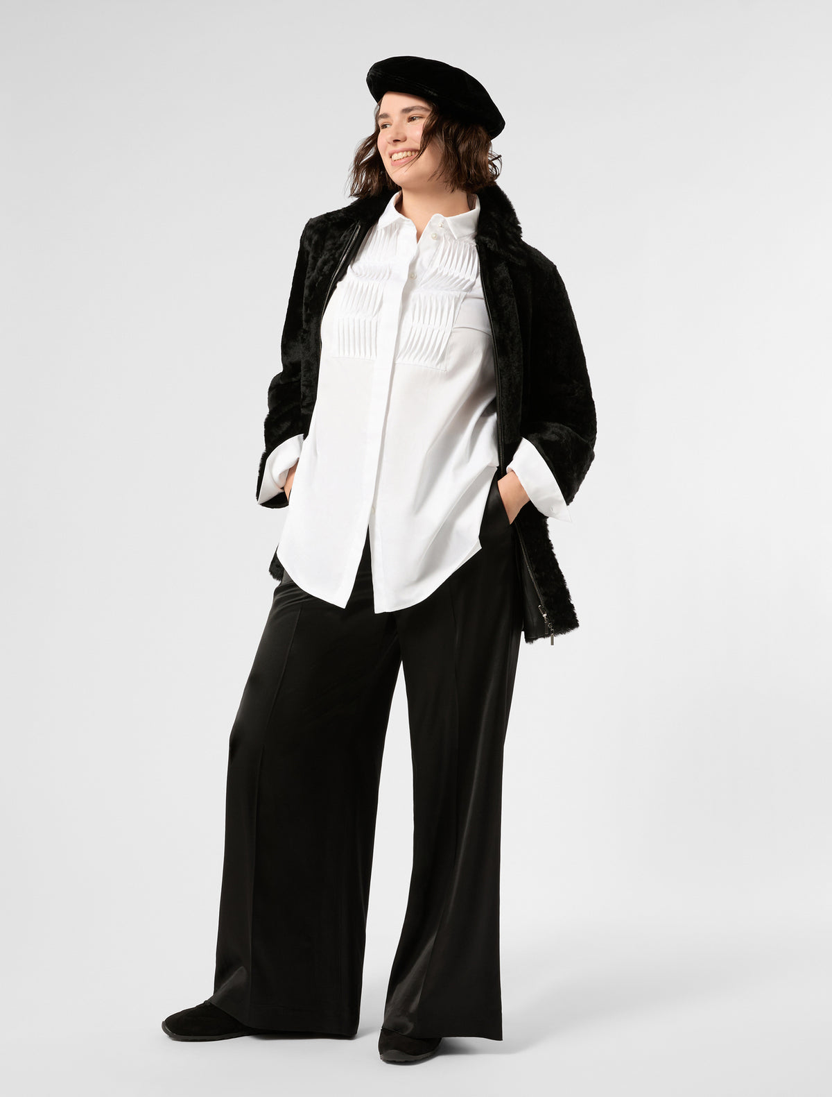 Marina Rinaldi Wide Satin Trousers