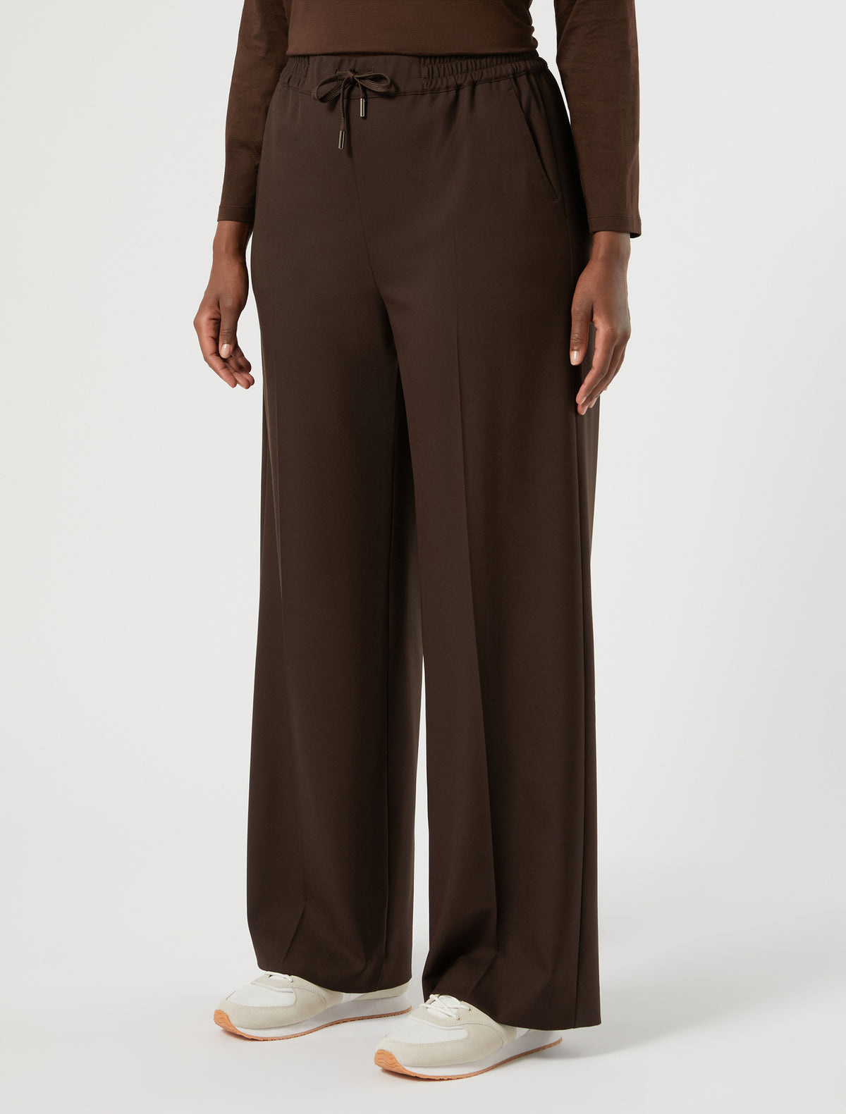 Marina Rinaldi Stretch Twill Wide-Leg Trousers