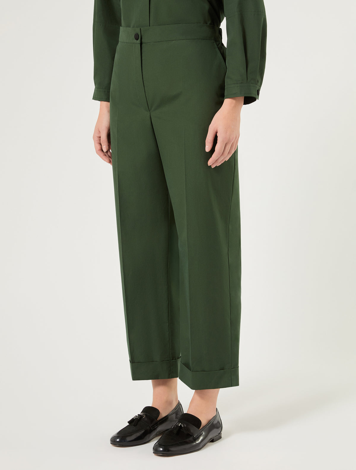 Marina Rinaldi Cotton Canvas Trousers