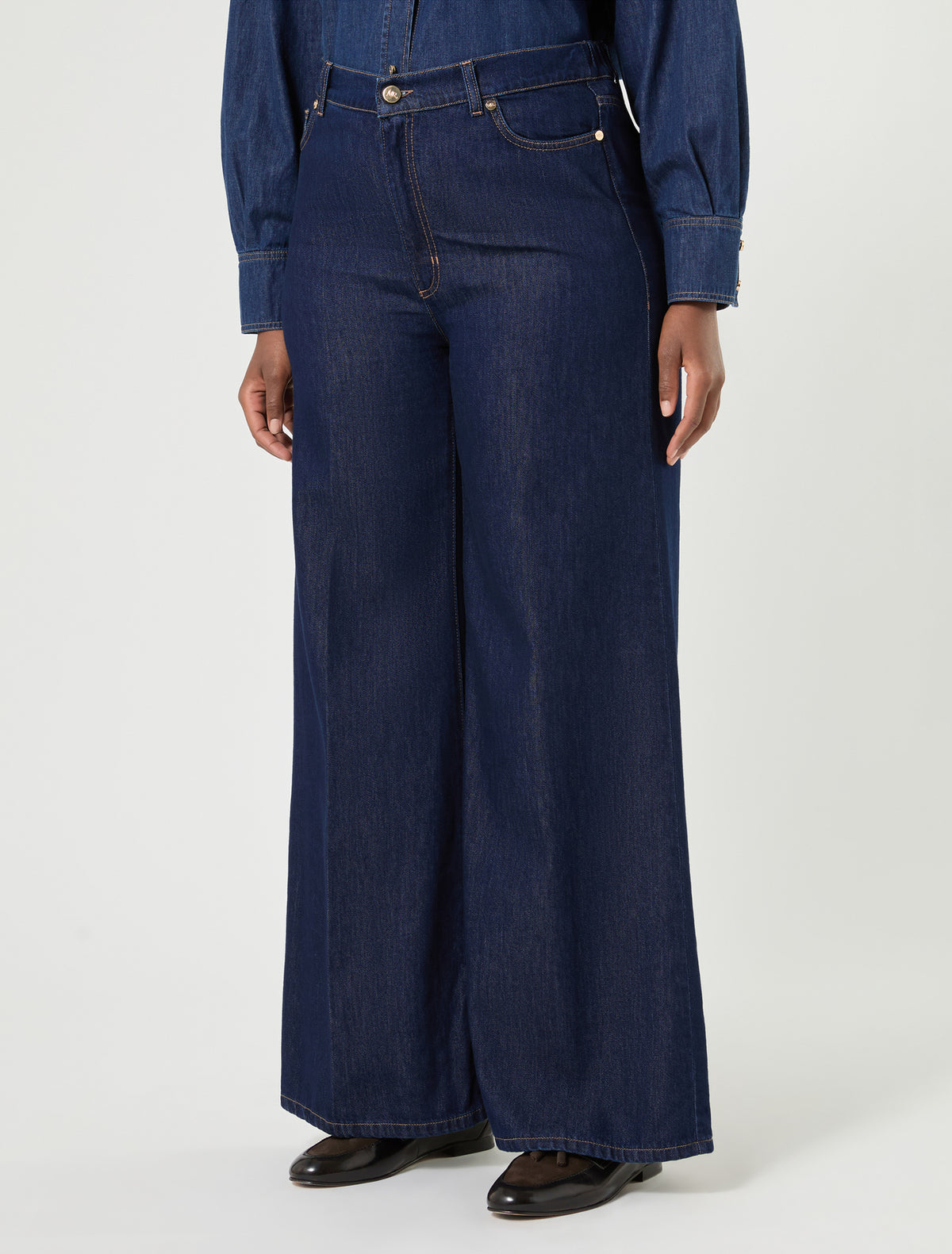 Marina Rinaldi Wide-Fit Indigo Denim Jeans