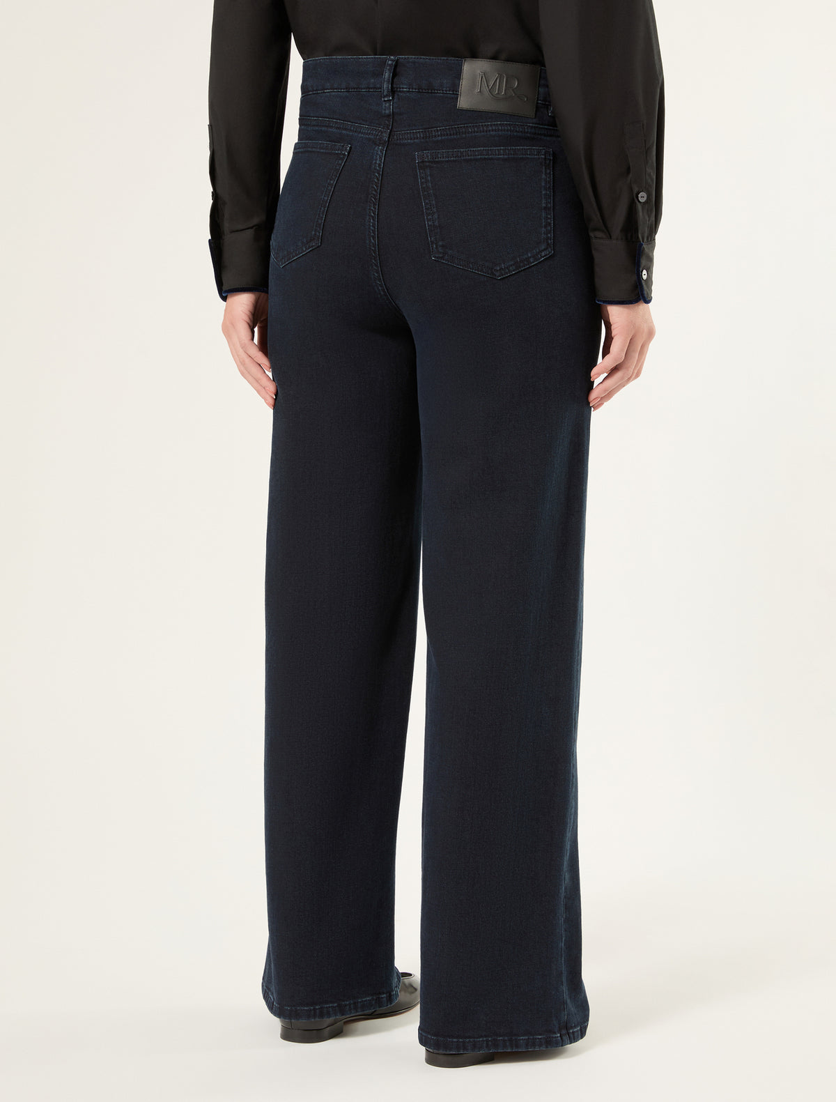 Marina Rinaldi Wide-Leg Stretch Denim Jeans
