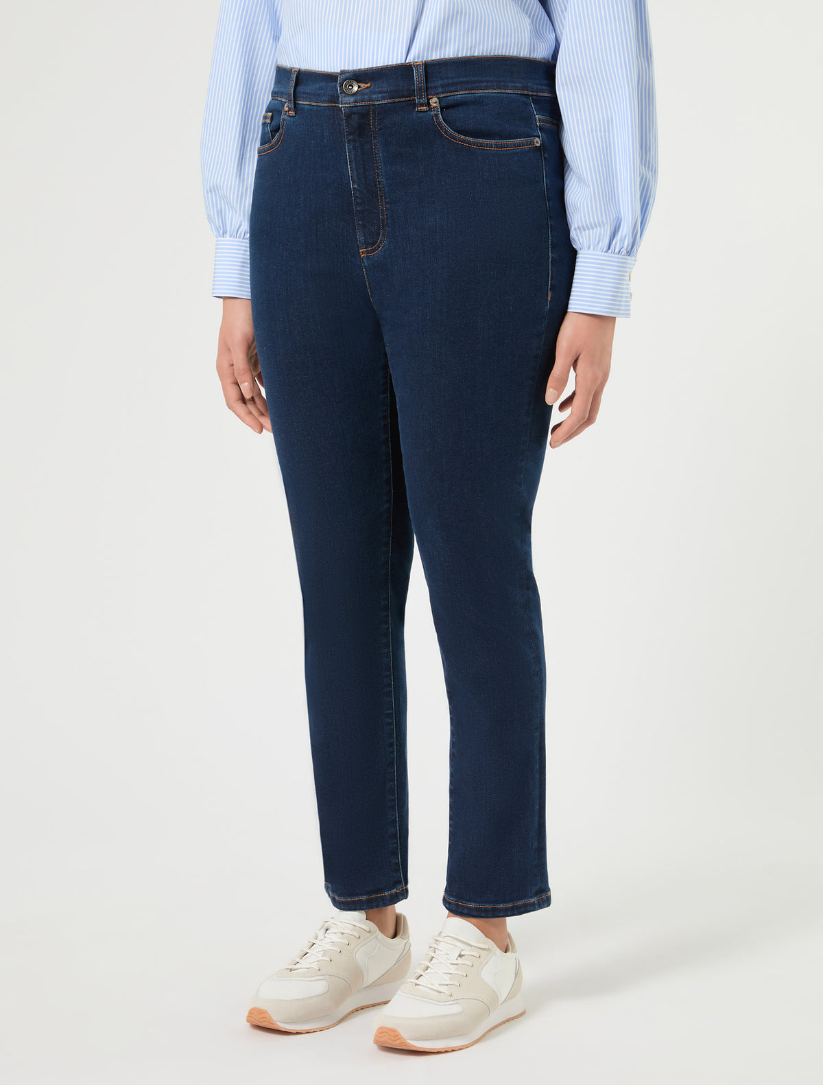 Marina Rinaldi Slim-Fit Cotton-Blend Denim Jeans