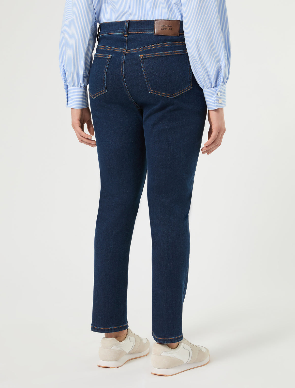Marina Rinaldi Slim-Fit Cotton-Blend Denim Jeans