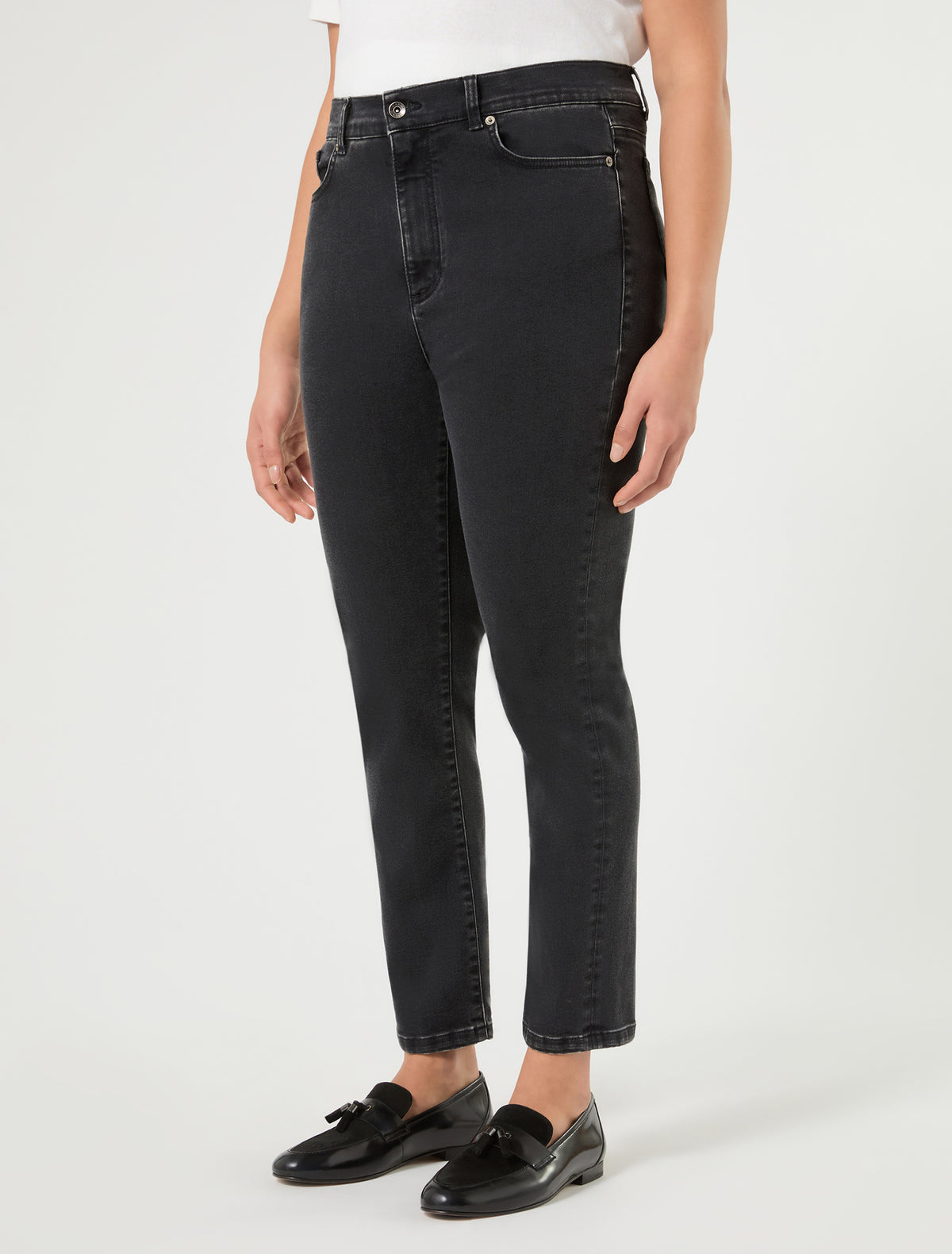 Marina Rinaldi Slim-Fit Cotton-Blend Denim Jeans