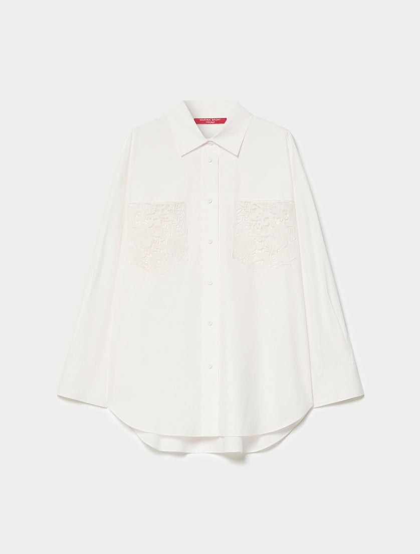 Marina Rinaldi Embroidered poplin shirt