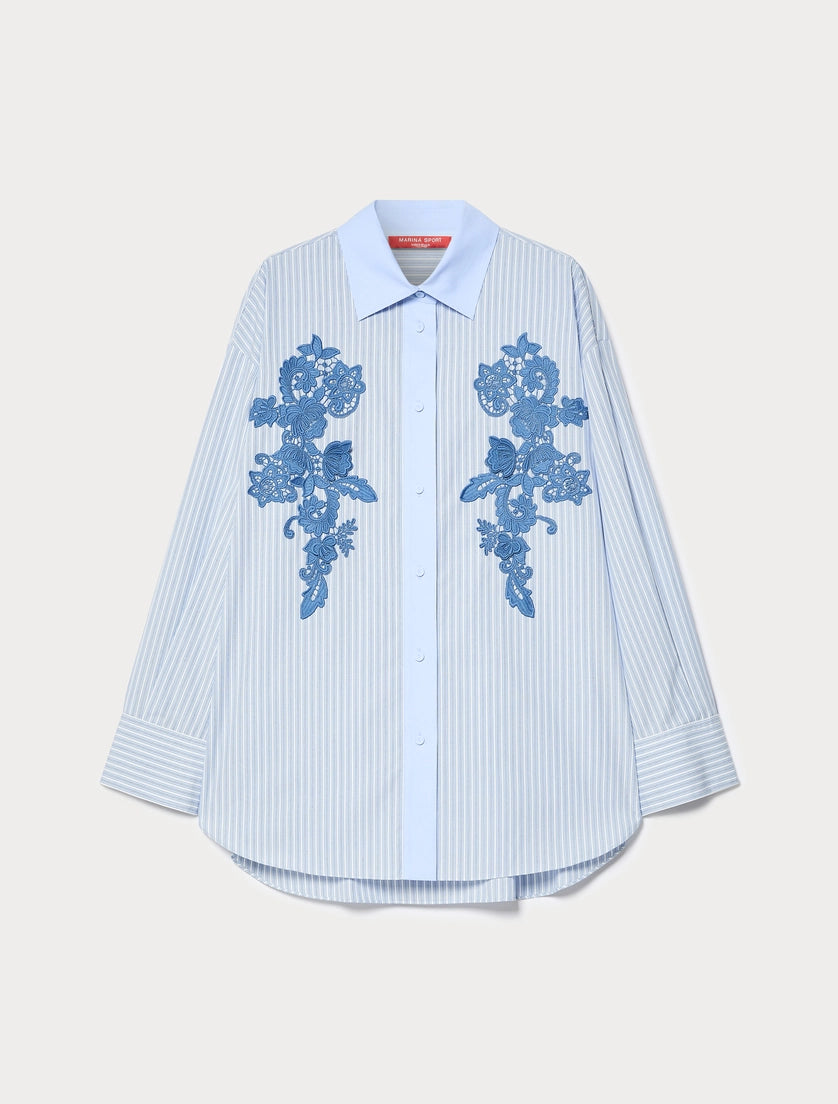 Marina Rinaldi Embroidered poplin shirt