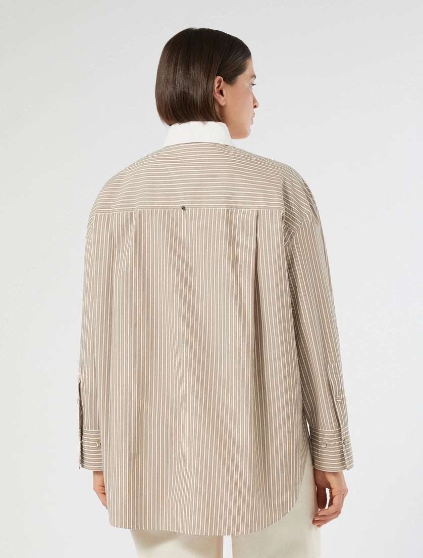 Marina Rinaldi Embroidered poplin shirt