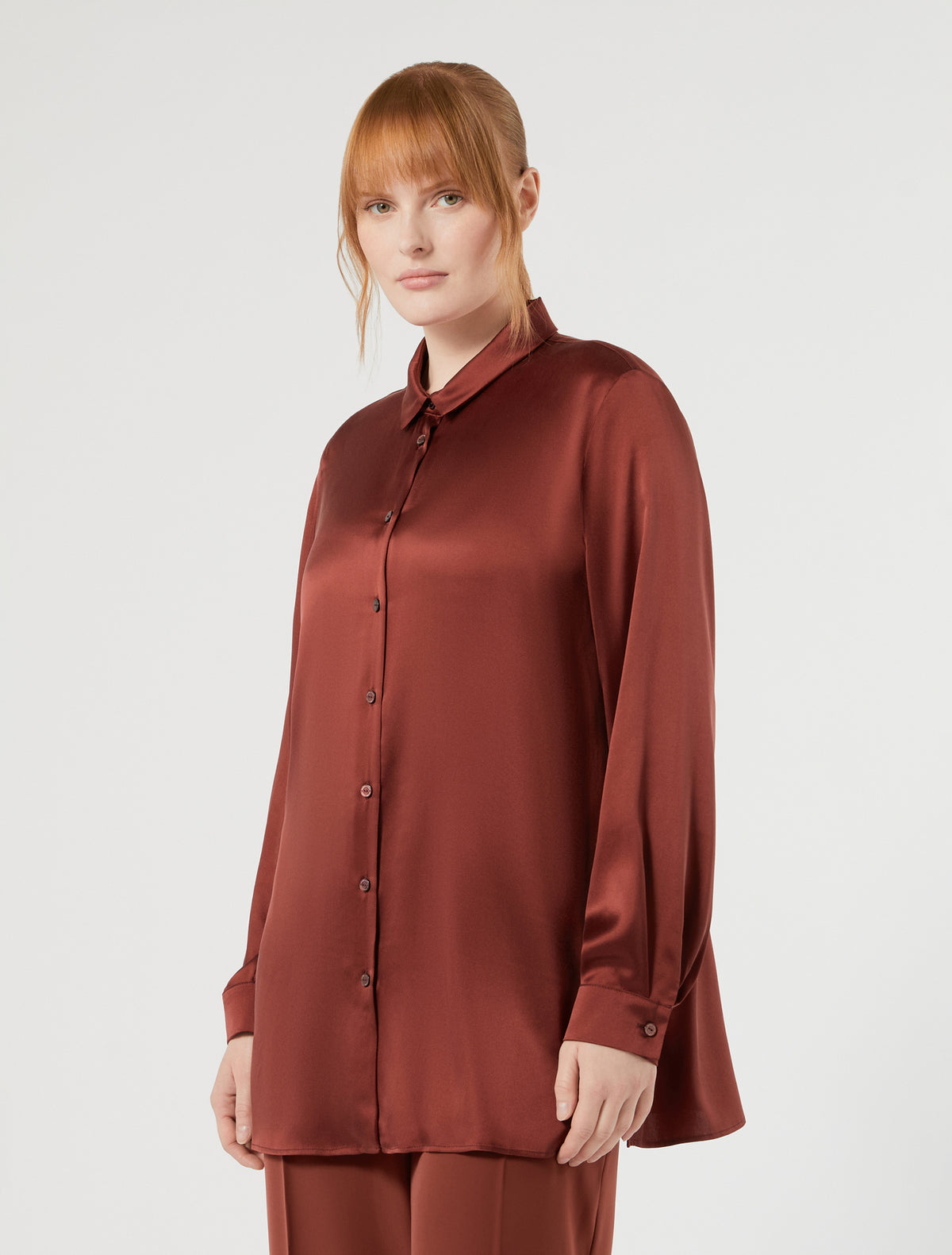 Marina Rinaldi Silk Satin Shirt