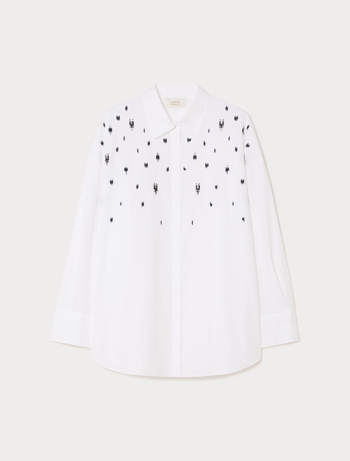 Marina Rinaldi Embroidered Poplin Shirt