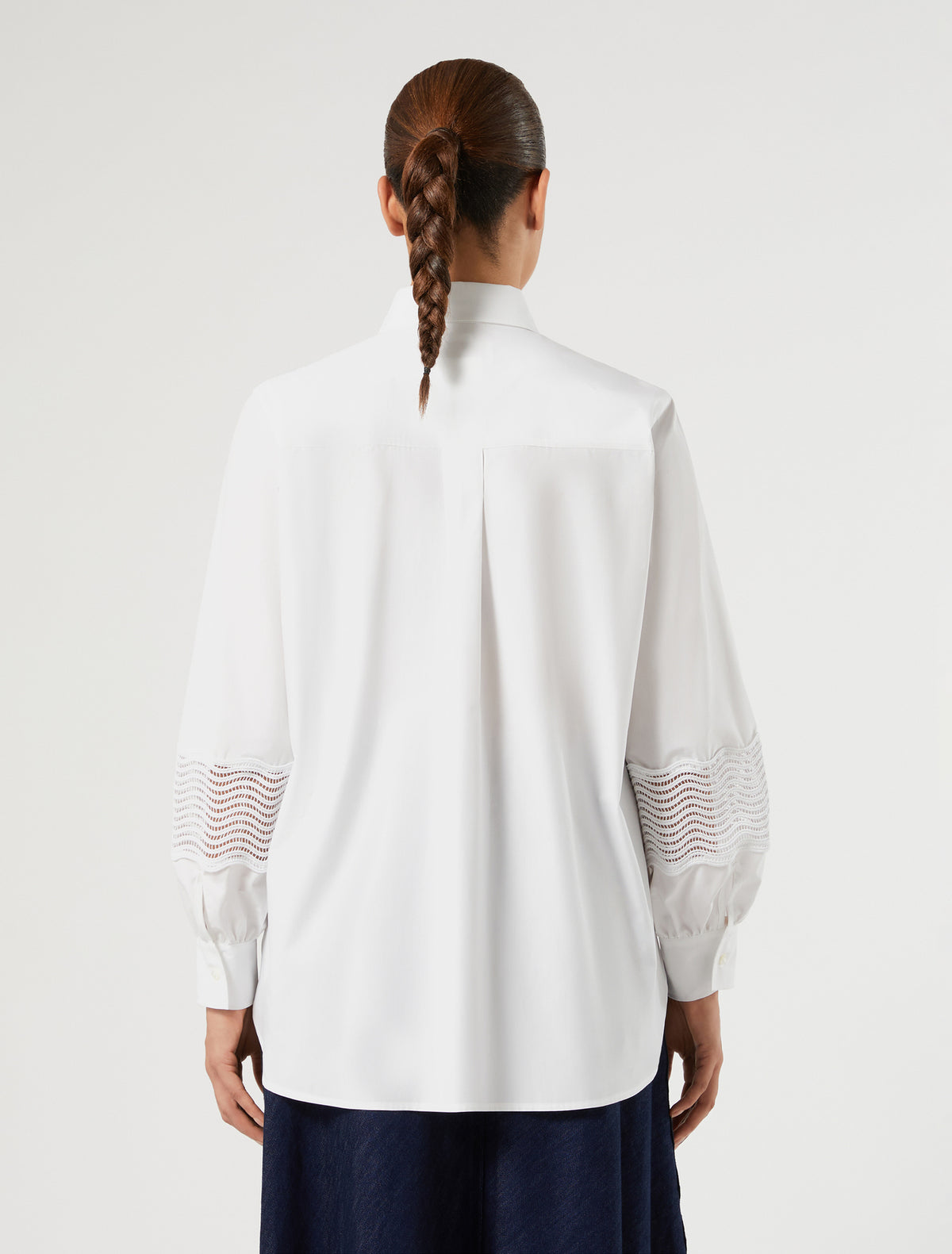 Marina Rinaldi Cotton Poplin Shirt with Lace