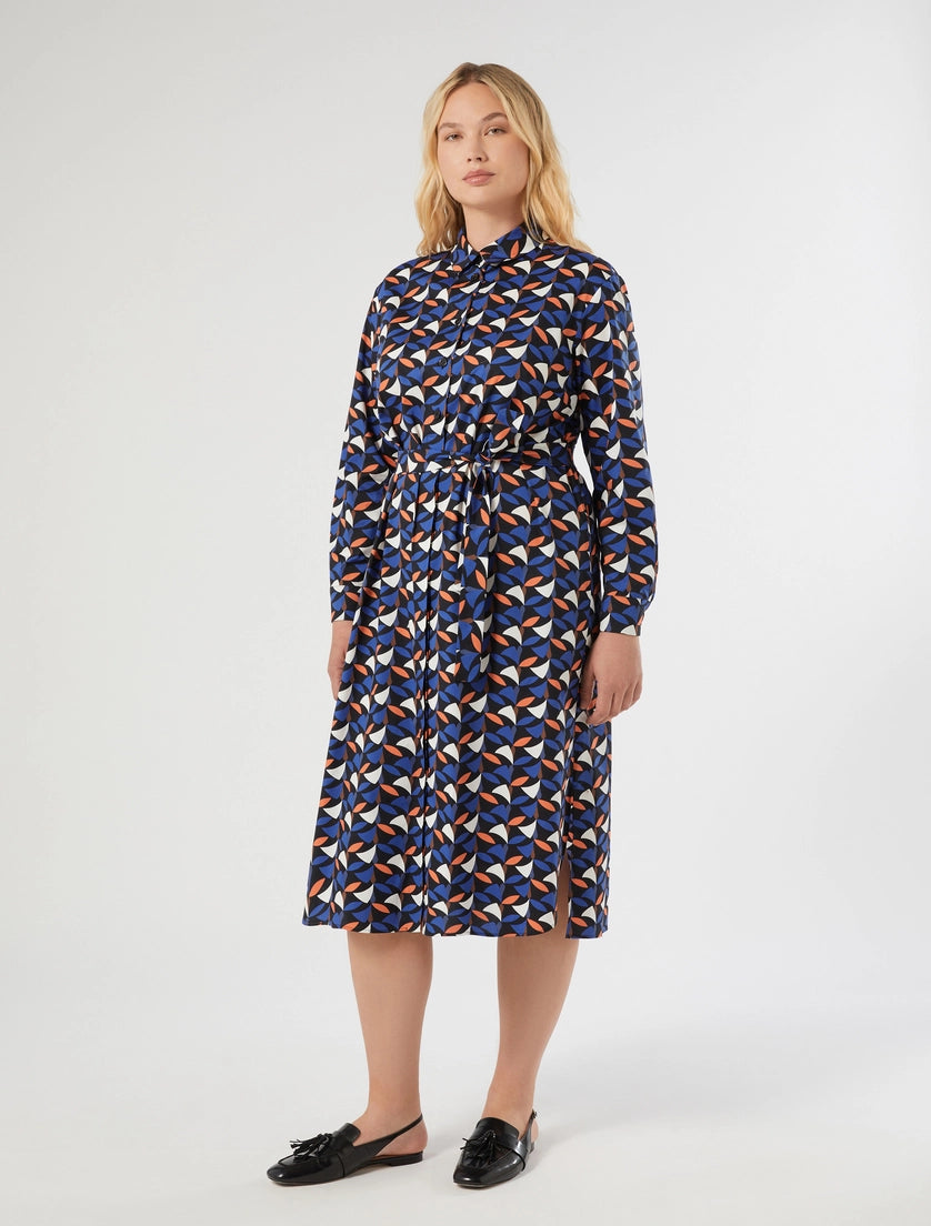 Marina Rinaldi Cotton poplin shirt dress