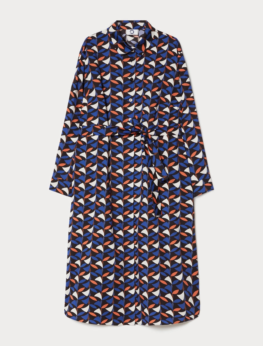 Marina Rinaldi Cotton poplin shirt dress