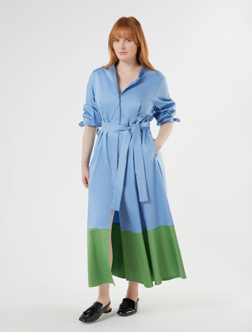Marina Rinaldi Cotton sateen shirt dress