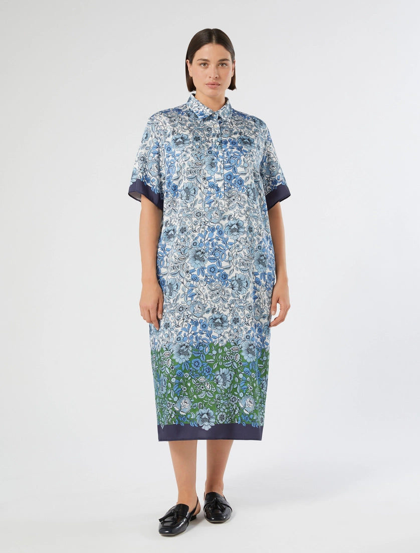 Marina Rinaldi Printed twill dress