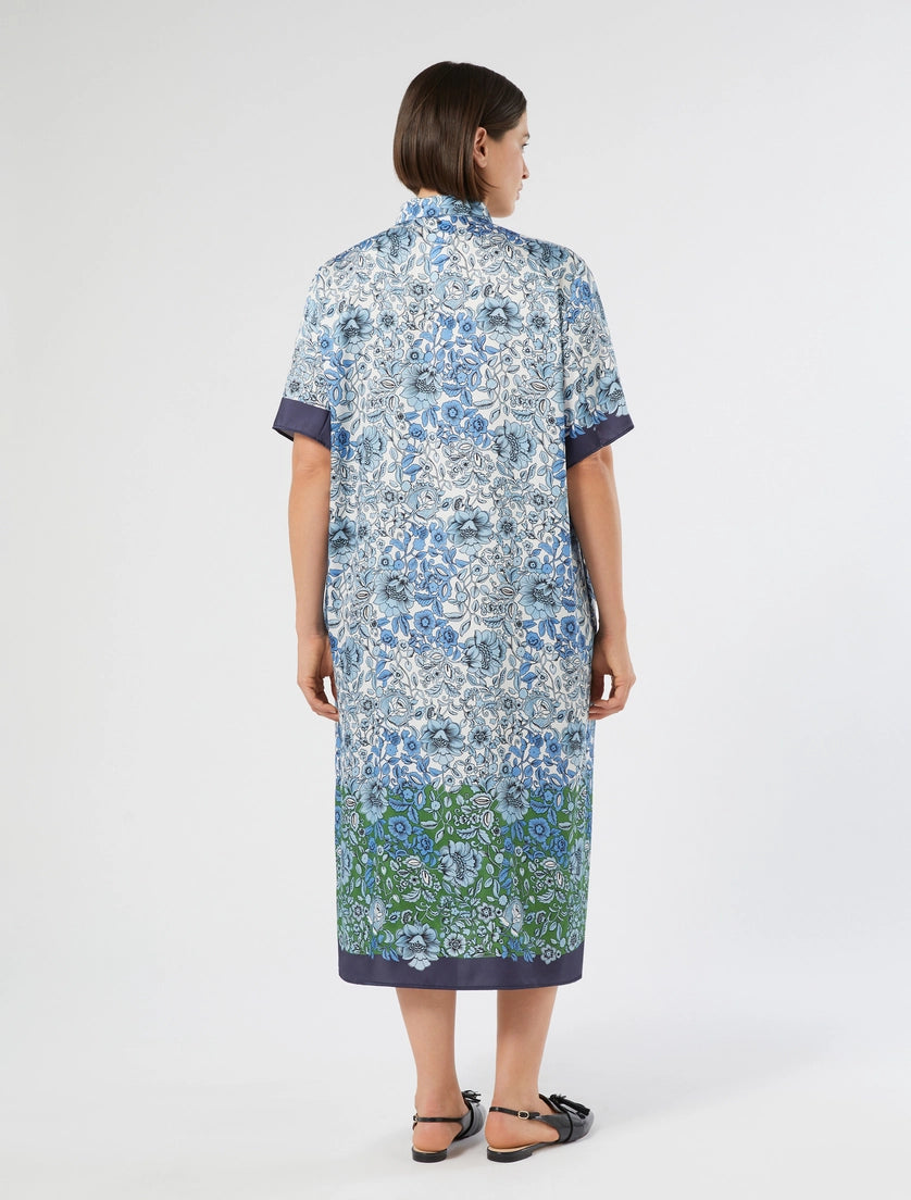Marina Rinaldi Printed twill dress
