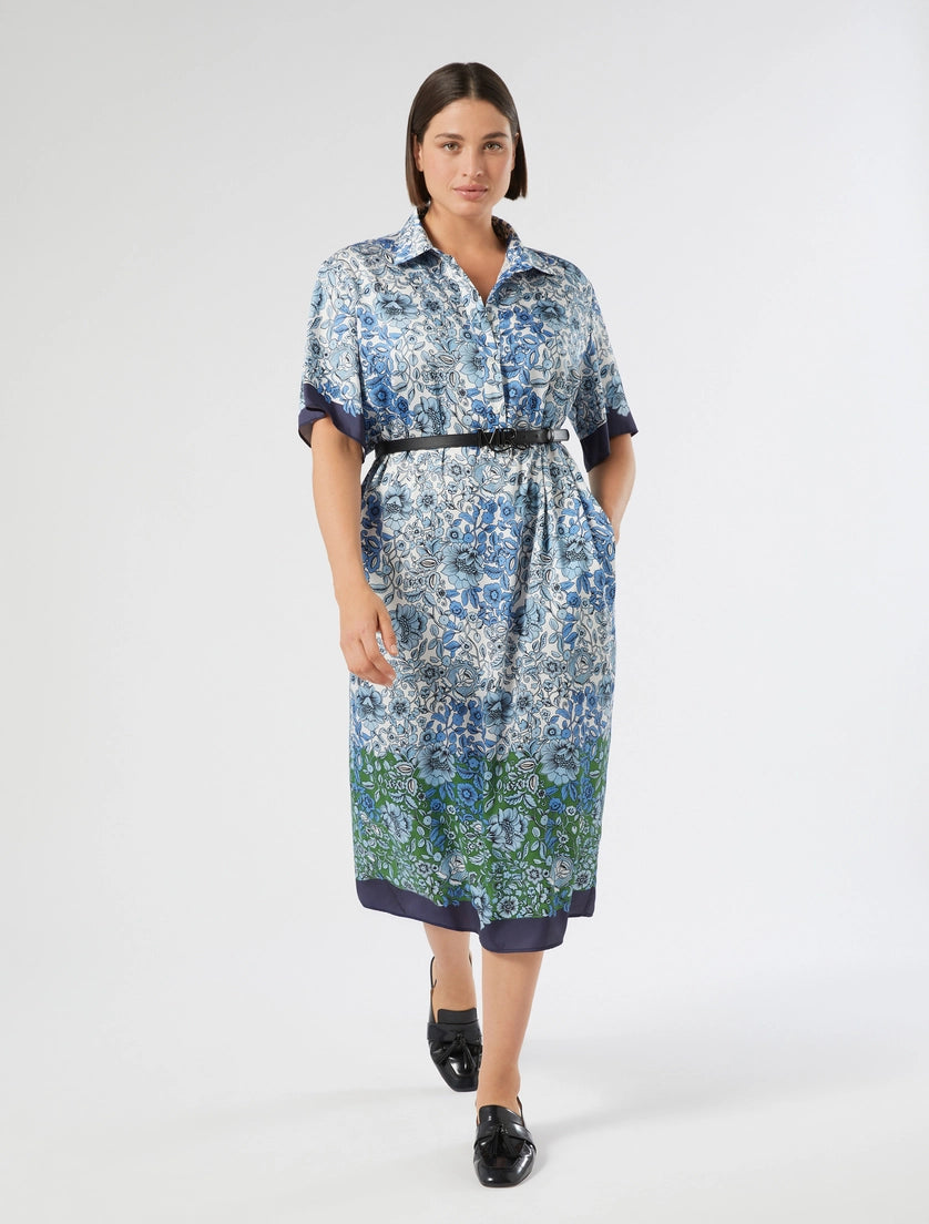 Marina Rinaldi Printed twill dress