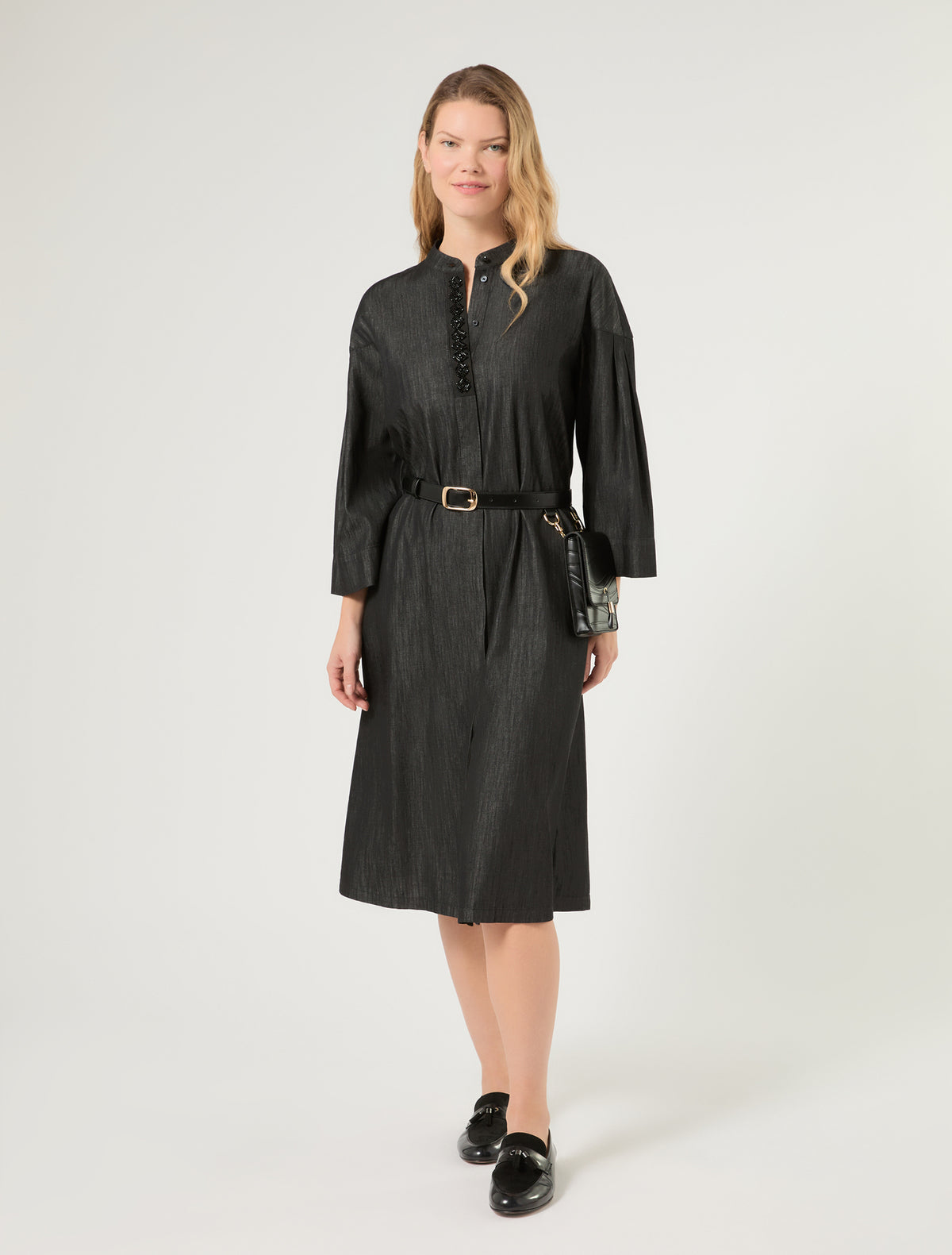 Marina Rinaldi Denim Shirt Dress