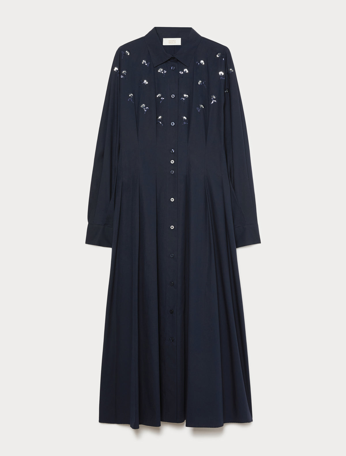 Marina Rinaldi Embroidered Poplin Dress