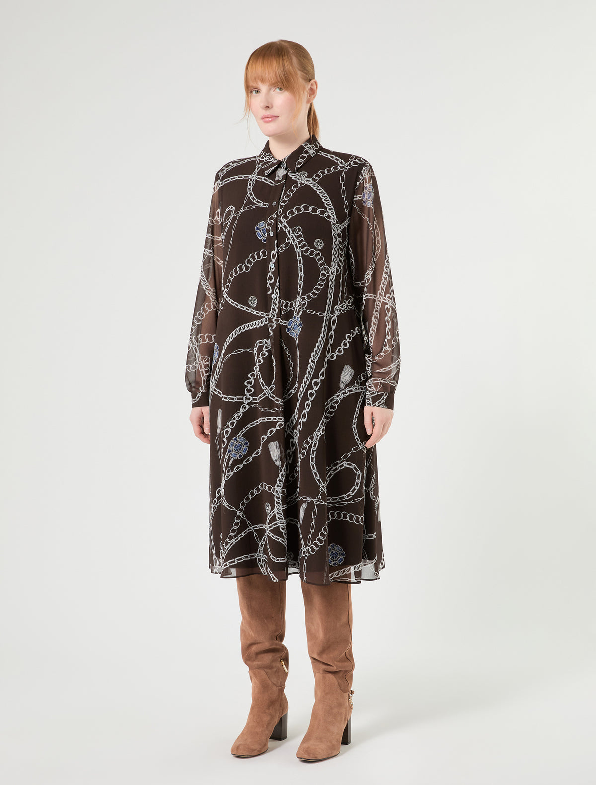 Marina Rinaldi Georgette Print Dress