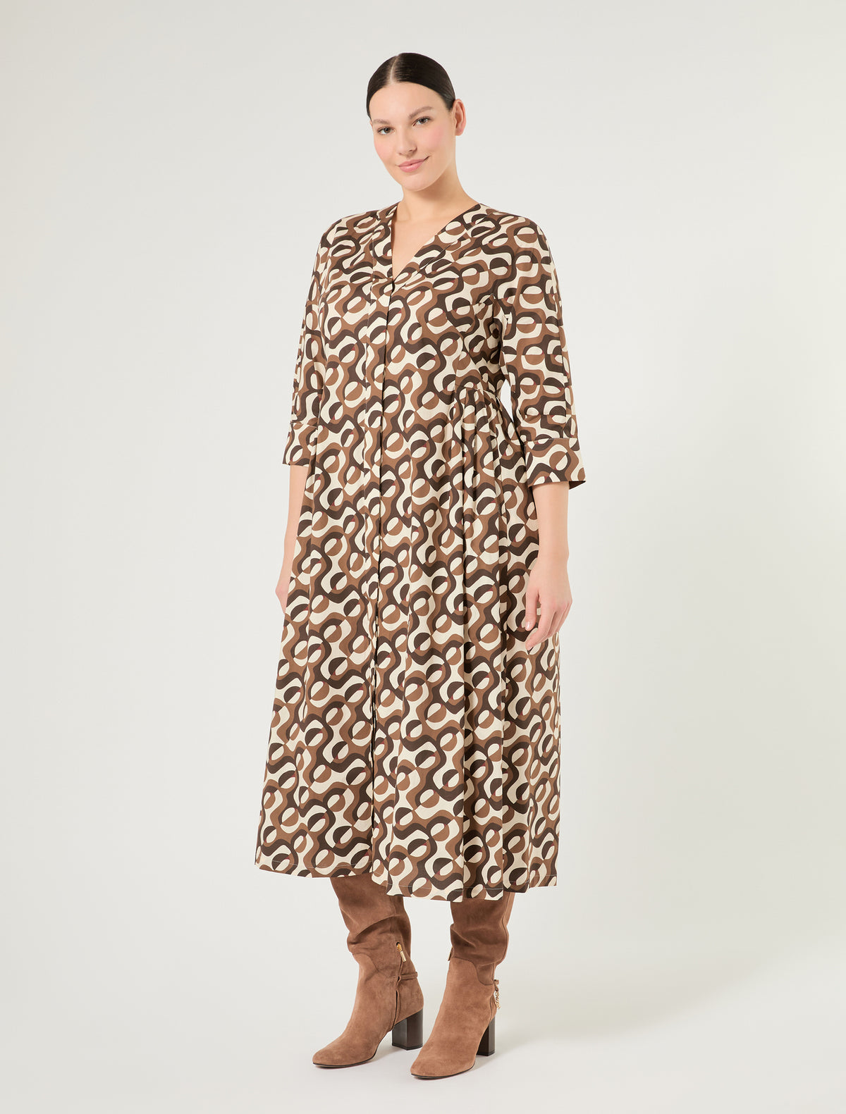 Marina Rinaldi Cotton Poplin Dress