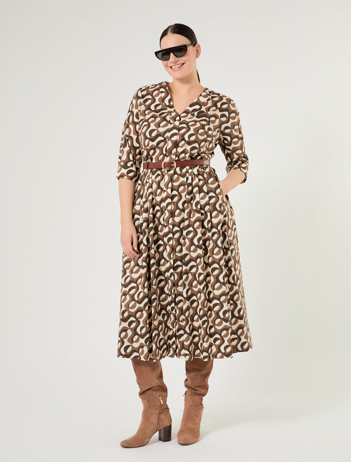 Marina Rinaldi Cotton Poplin Dress
