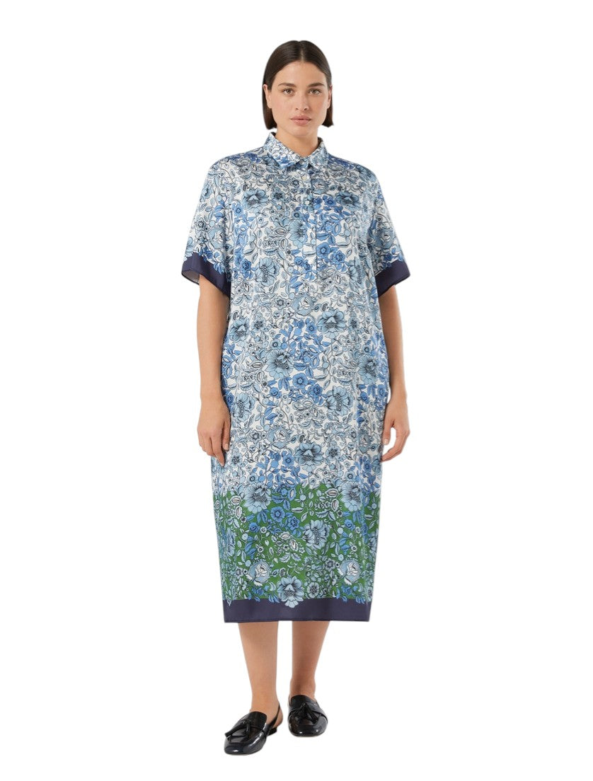 Marina Rinaldi Printed twill dress