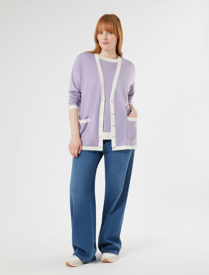 Marina Rinaldi Silk and cashmere cardigan