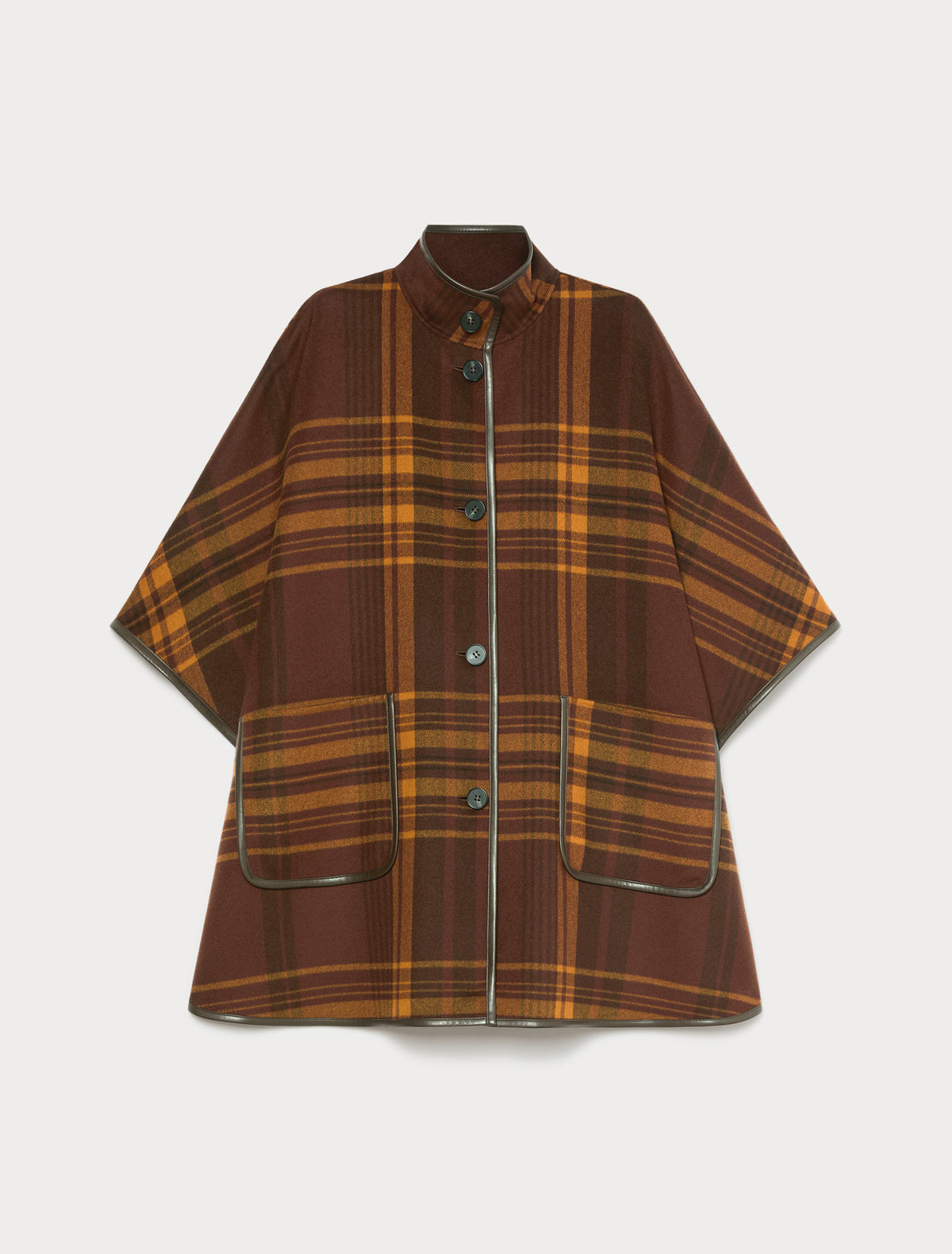 Marina Rinaldi Double Wool and Nylon Cape