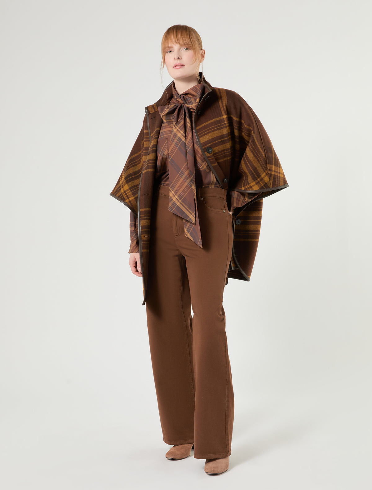 Marina Rinaldi Double Wool and Nylon Cape